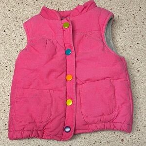 Carter's Pink Vest with Colorful Buttons